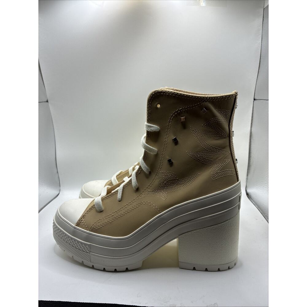 Converse Chuck 70 De Luxe Womens Size 7.5 Shoes Platform Heel Boots Tan Leather
